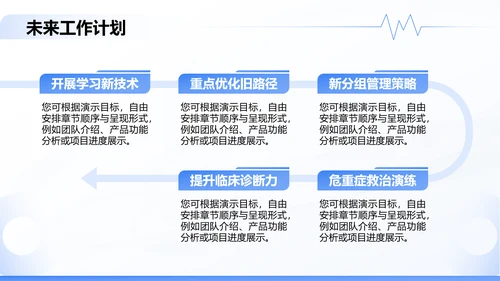 蓝色商务风医生病例汇报PPT模板