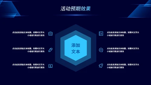 深蓝色渐变科技风营销策划通用PPT模板