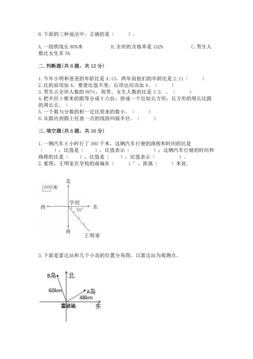 人教版六年级上册数学期末测试卷带答案（综合卷）.docx