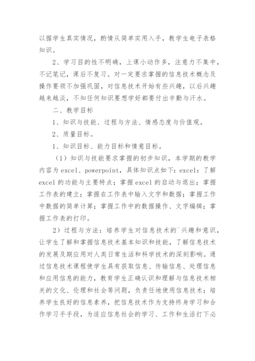 八年级信息技术教学工作计划.docx