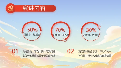 蓝色大气时代楷模演讲PPT