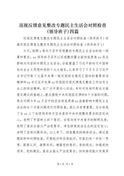 巡视反馈意见整改专题民主生活会对照检查(领导班子)四篇.docx