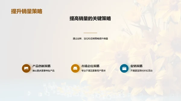 夏至特色产品赢销策略