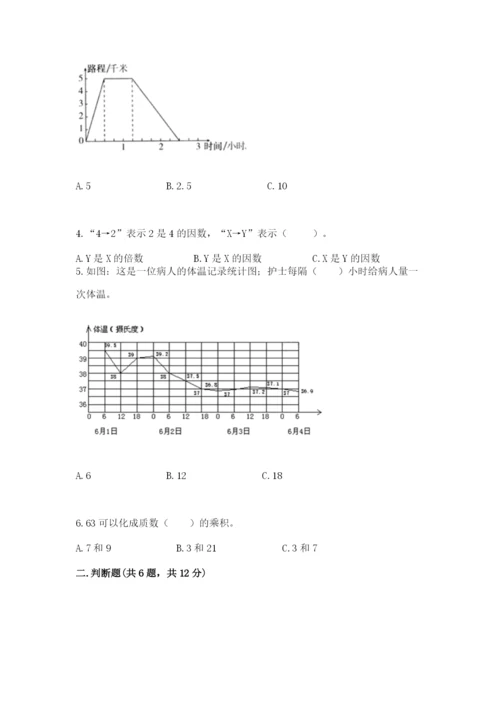 人教版数学五年级下册期末测试卷及答案【新】.docx