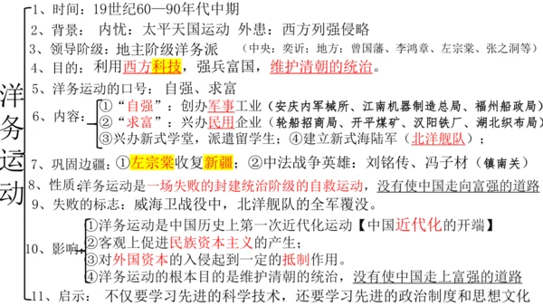 2024-2025学年部编版八年级历史上学期期中复习课件