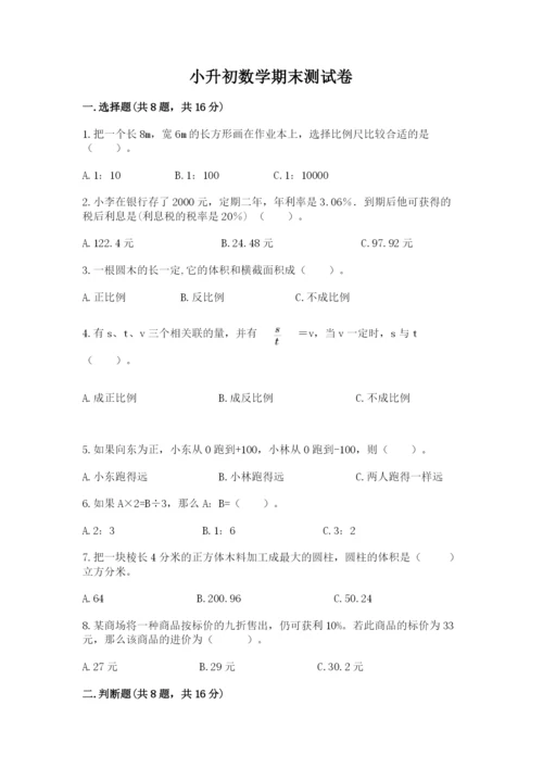 小升初数学期末测试卷必考题.docx