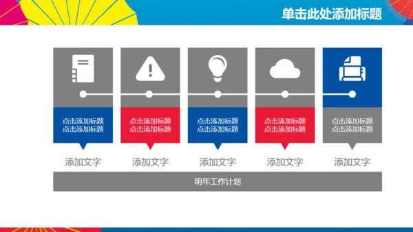 蓝色简约商务工作汇报总结通用PPT模板