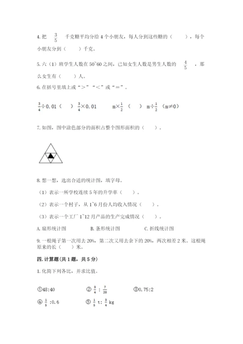 小学六年级上册数学期末测试卷含完整答案（全优）.docx