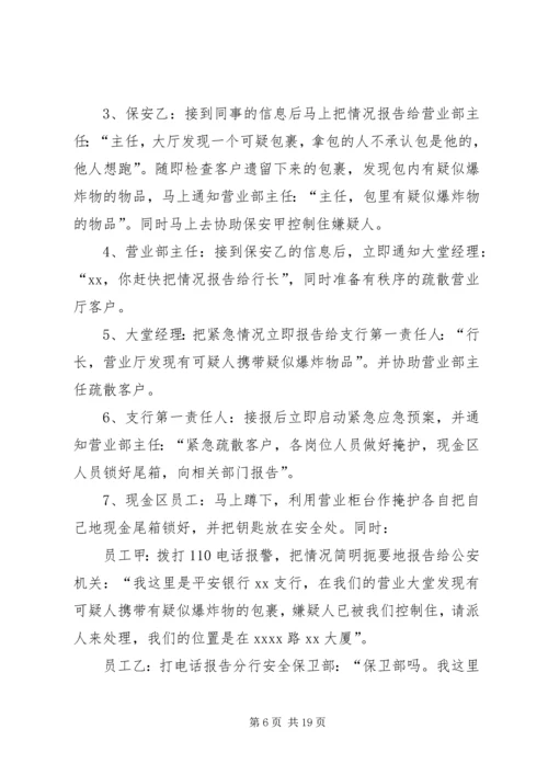 银行支行反恐应急预案演练方案.docx