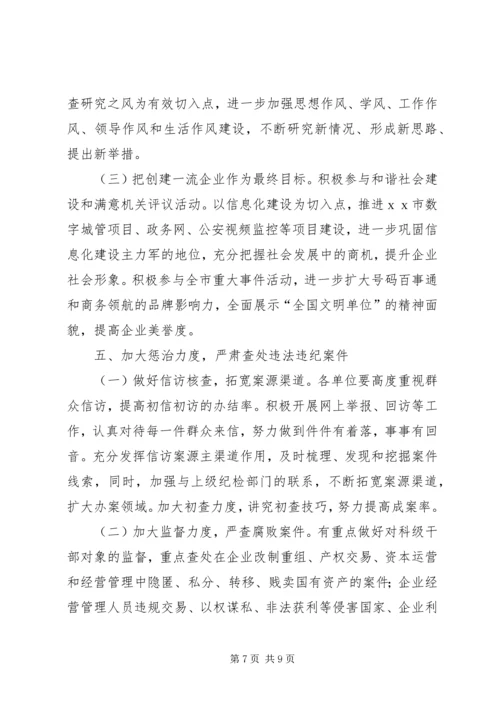 电信公司党风廉政建设和反腐倡廉工作规划 (5).docx