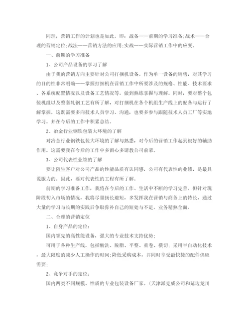 精编之市场营销工作计划范文3篇.docx