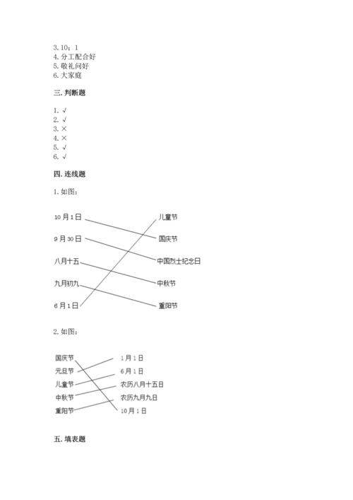 部编版二年级上册道德与法治期中测试卷精品（达标题）.docx