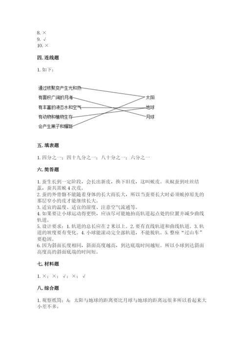 教科版小学科学三年级下册期末测试卷【典优】.docx