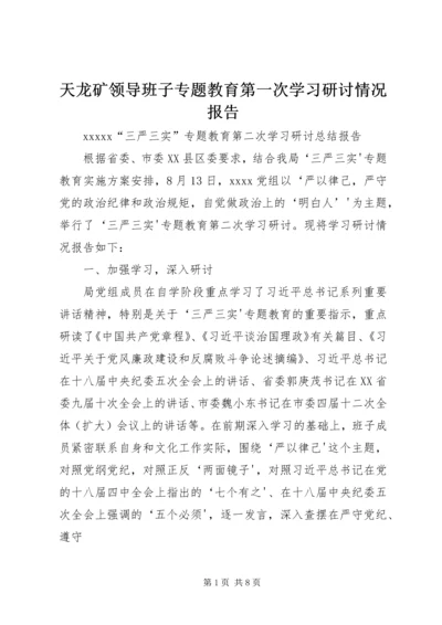 天龙矿领导班子专题教育第一次学习研讨情况报告 (2).docx