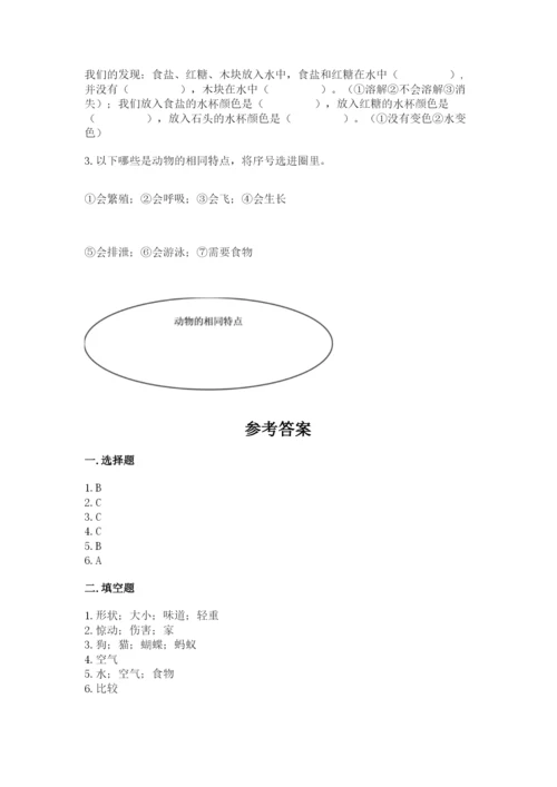 教科版一年级下册科学期末测试卷（综合卷）.docx