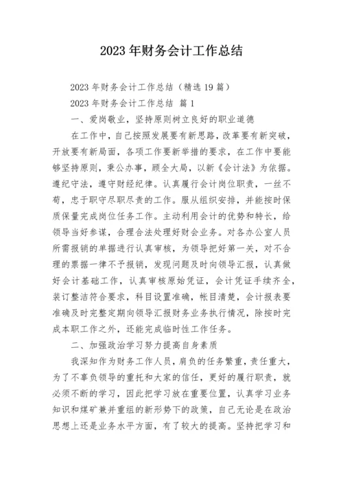 2023年财务会计工作总结.docx