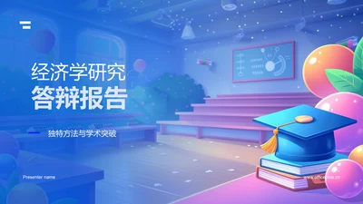 经济学研究答辩报告PPT模板