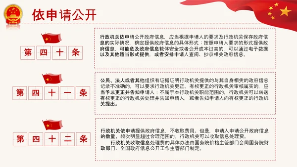 政府信息公开条例全文学习讲座PPT模板
