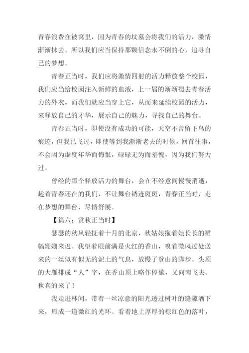 什么正当时作文.docx