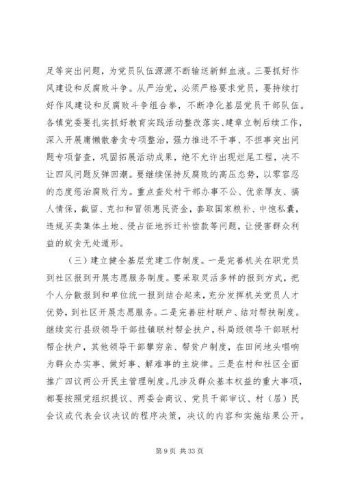 书记抓基层党建工作述职评议会议上的致辞.docx