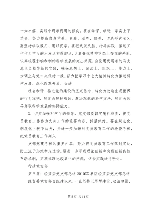 经贸委党支部党员专题培训计划.docx