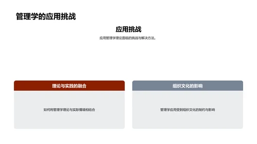 管理学应用教程PPT模板