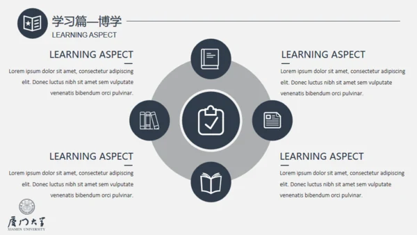 厦门大学奖学金答辩通用PPT模板