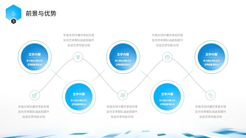 蓝色简约几何渐变色块飞速光效科技公司企业介绍PPT公司介绍