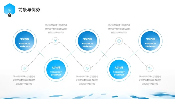 蓝色简约几何渐变色块飞速光效科技公司企业介绍PPT公司介绍