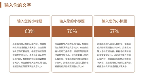 褐色创新发展共赢未来工作汇报PPT模板
