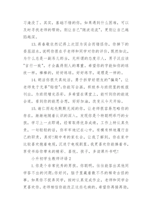 小升初学生教师评语.docx