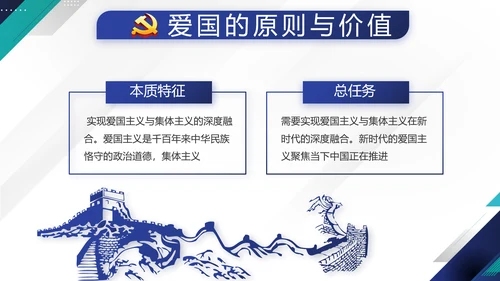 蓝色党建党支部年终工作总结学习教育动态PPT