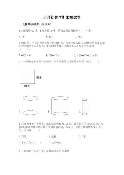 小升初数学期末测试卷精品【巩固】.docx