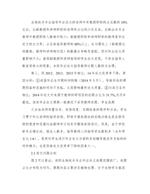 新建地方本科院校生物技术本科生毕业论文现状分析与分析.docx
