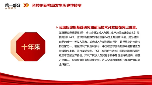 我国科技发展取得新的历史性成就PPT模板