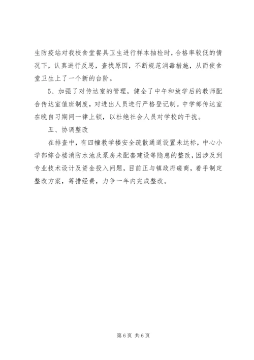 学校安全工作整改报告范文.docx