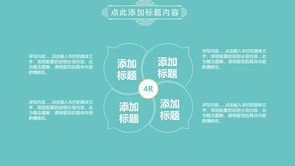 淡蓝色简约清新欧式花纹述职报告PPT模板