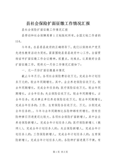 县社会保险扩面征缴工作情况汇报 (3).docx