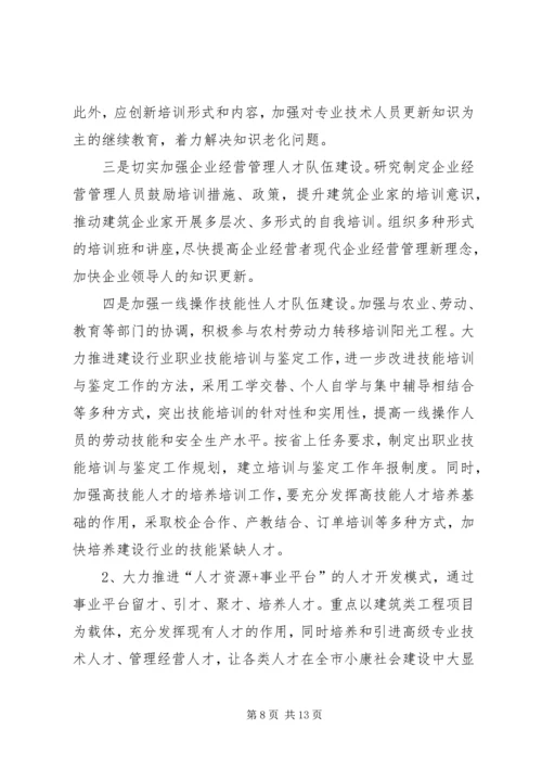 市规划建设局十一五人才工作规划.docx