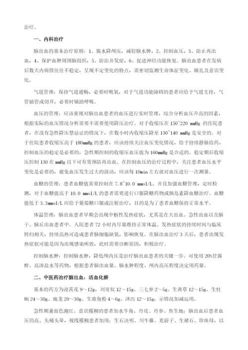 治疗脑出血的常规方法你了解多少.docx