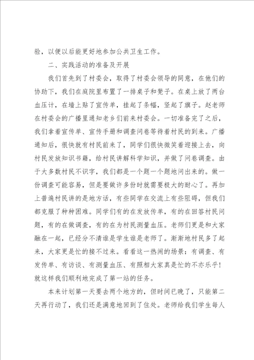 乡村振兴实践报告
