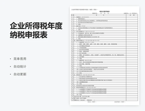 企业所得税年度纳税申报表