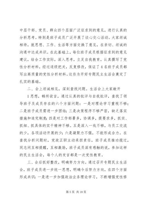 乡镇班子民主生活会情况报告1_1.docx