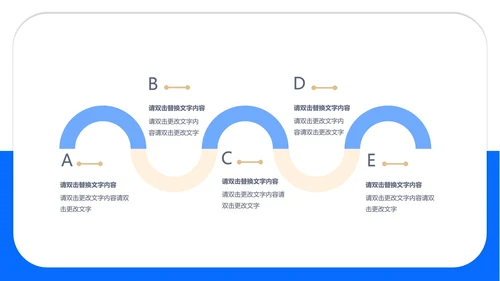 蓝色商务风总结汇报PPT模板