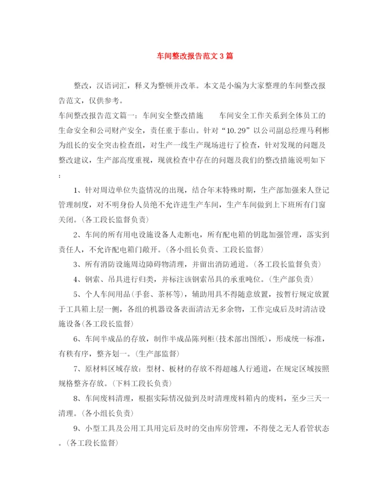精编之车间整改报告范文3篇.docx