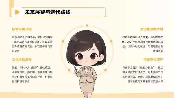 黄色插画风反对职场PUA宣传PPT