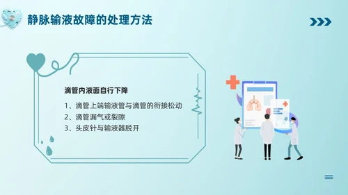 蓝色卡通静脉输液培训PPT模板宣传PPT动态PPT