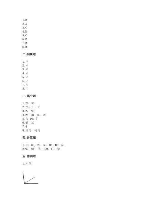 2022人教版二年级上册数学期中测试卷（典型题）.docx