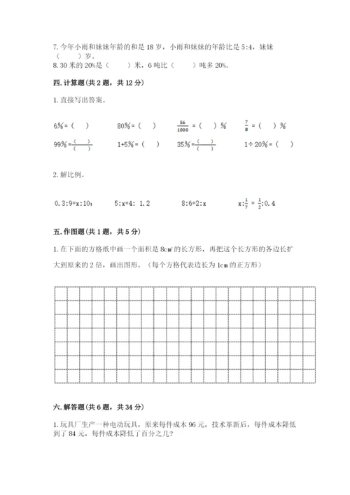 上海市嘉定区六年级下册数学期末测试卷审定版.docx