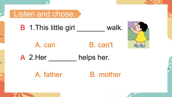 Module 7 Unit 2  This little girl can't walk.课件(共3